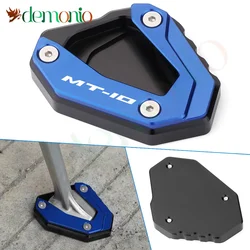 Motorcycle CNC Accessories Foot Support Plate Side Stand Extension Pad For Yamaha MT 10 MT-10 MT10 2016-2023 MT10SP 2017 - 2023
