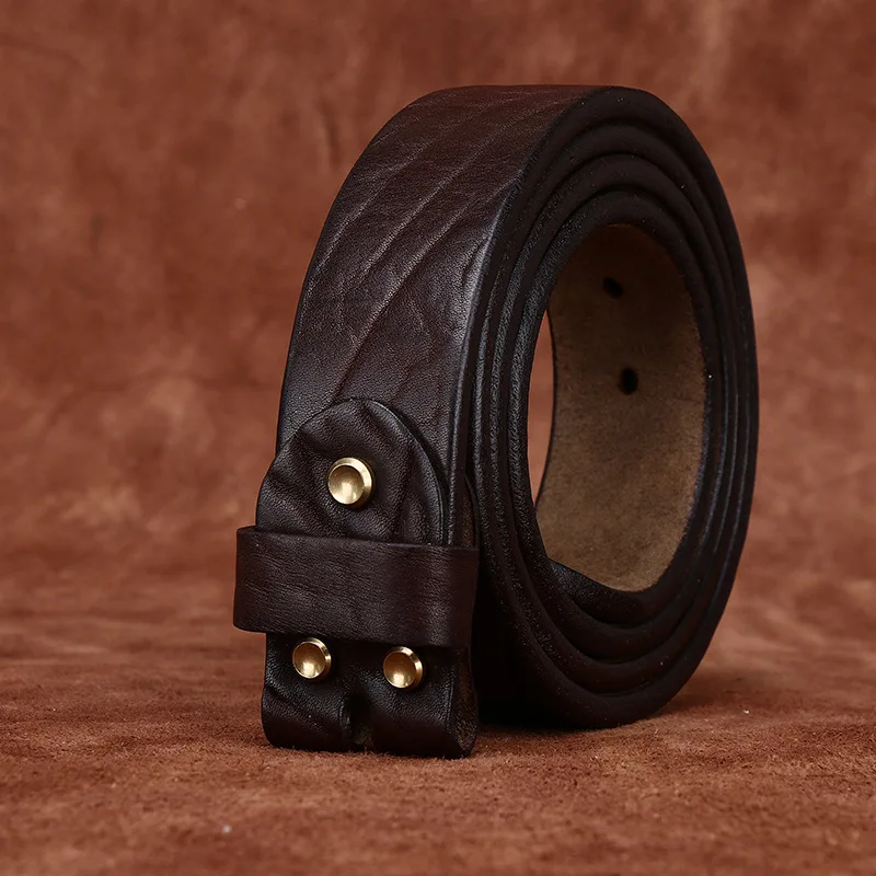 

Niche cowhide coarse-grained belt for men, high-end leather tree-grained, rugged, personalized, versatile belt for men