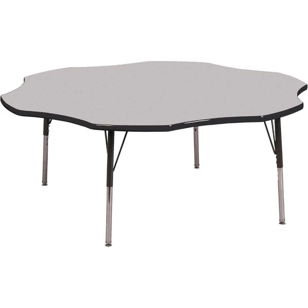 Commercial Furniture Adjustable Height Classroom Activity Table for Kids & Adults, Round Activity Table for School and Home