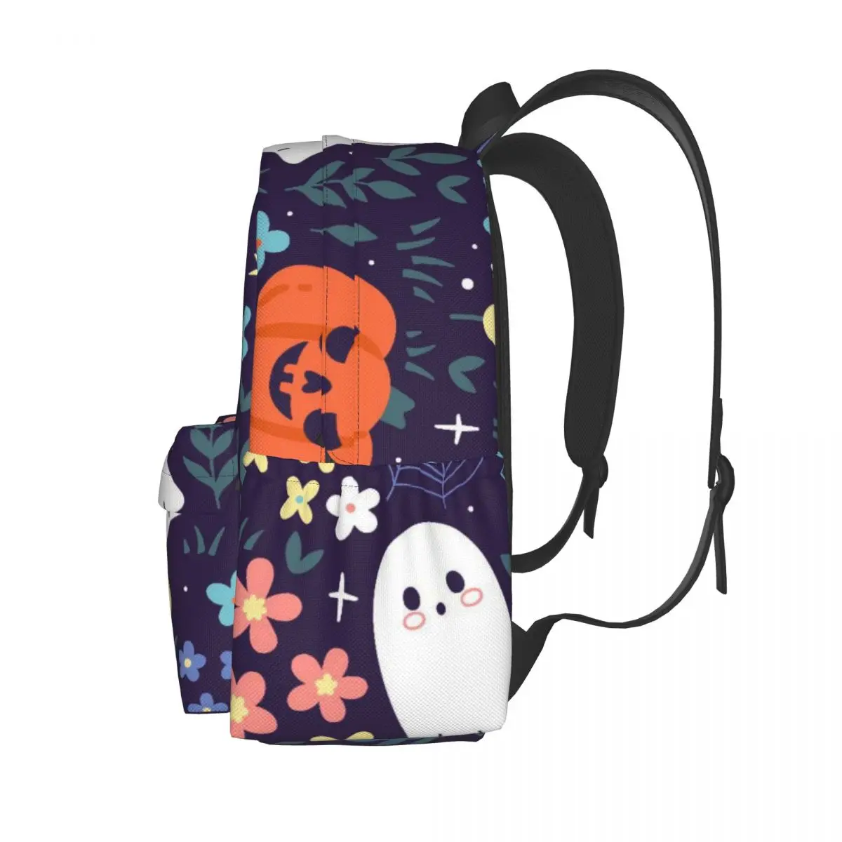 Pumpkin Ghost Pattern Halloween Large Capacity Student Bookbag Casual Fashion Backpack Schoolbag Lightweight Travel Bag
