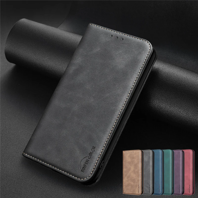 Luxury Magnetic Flip Leather Phone Case For Samsung Galaxy S26 S25 S24 Ultra Edge Plus FE 5G Coque Wallet Anti-theft Cover Cases