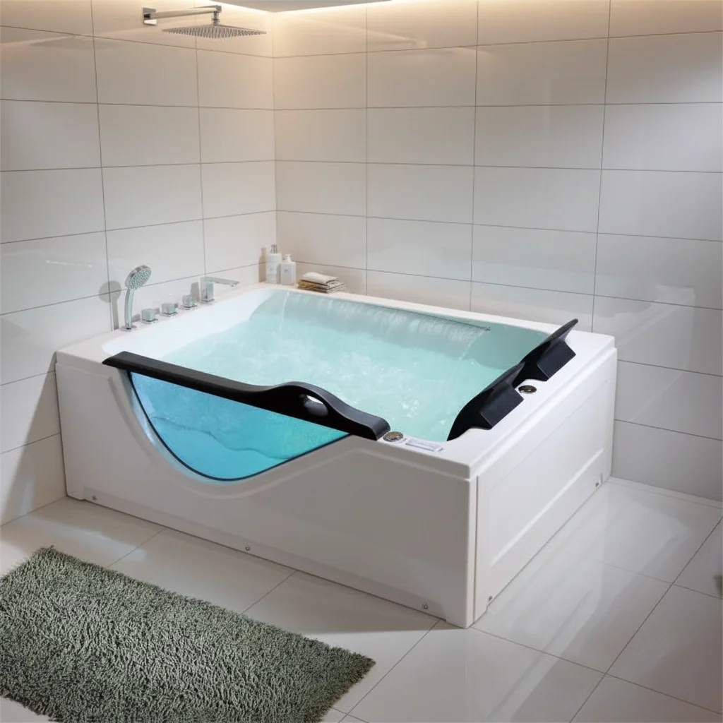 

For standing Adult Spa Acrylic Bathtub Shower Combo Hydromassage 22 Jets Eco-Friendly 2 Person Bathroompromote sales