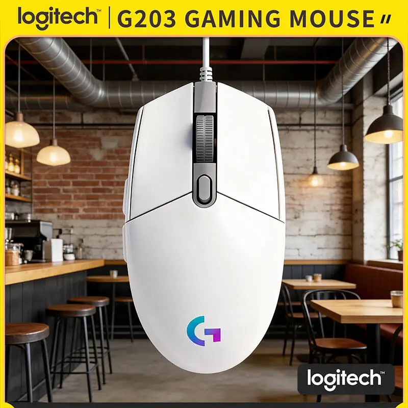

New Arrival Logitech G203 Prodigy Series Gaming Mouse, Lightsync Technology, 8K DPI, 6 Buttons, Durable & Reliable