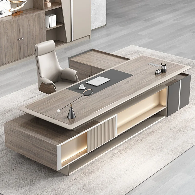 Большой класс, большой классный стол, офисный стол, легкая роскошная мебель для одного стола, модный простой стол для менеджера и комбинированный стул