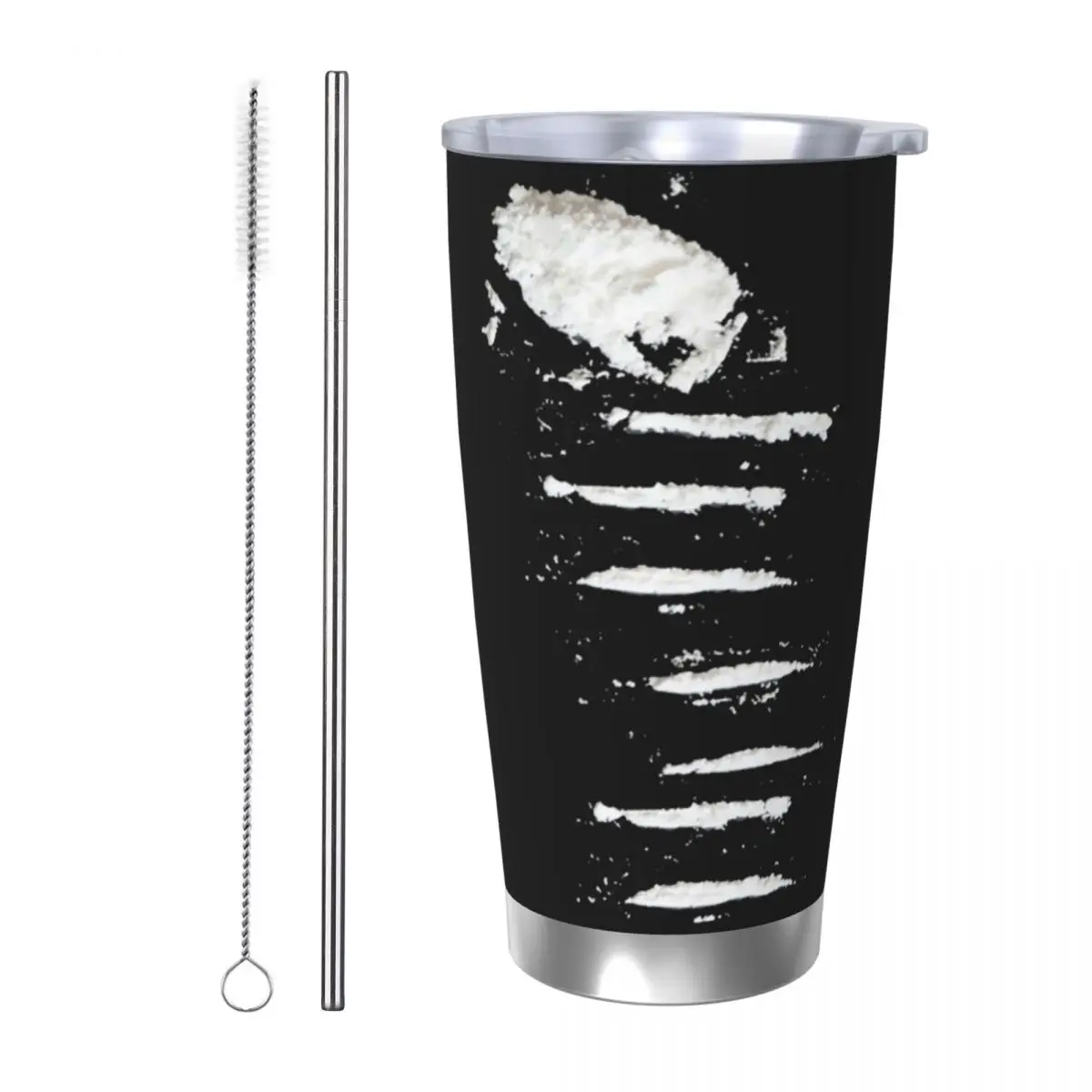 

Стакан Cocaine 2, кружка из нержавеющей стали с вакуумной изоляцией, термохолодные чашки, соломинка с крышкой, 20 унций
