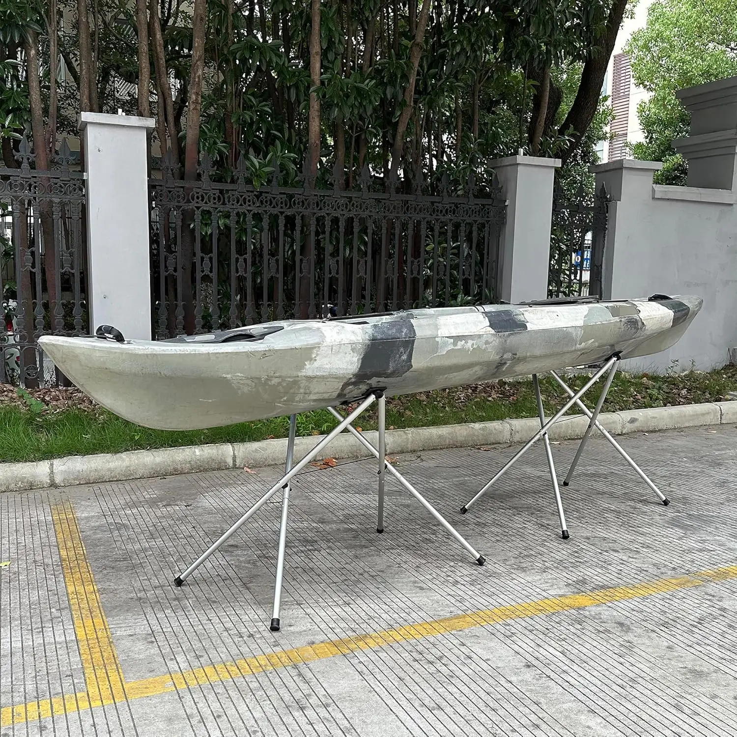 Kajak-Ständer, 31 Zoll hohe geteilte Kajak-Aufbewahrung für Paddleboard, Kanu, Boot, Garage, drinnen und draußen, tragbares Lagerregal