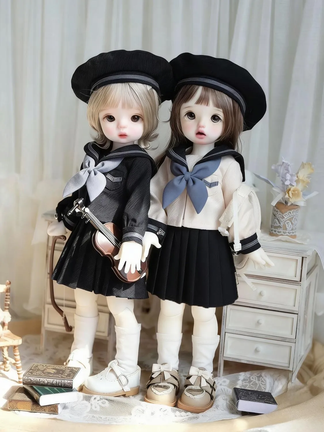 

Одежда для кукол BJD 1/6: костюм JK для 30-сантиметровых кукол, морской костюм JK для студенток-художниц, милый наряд, аксессуары для кукол