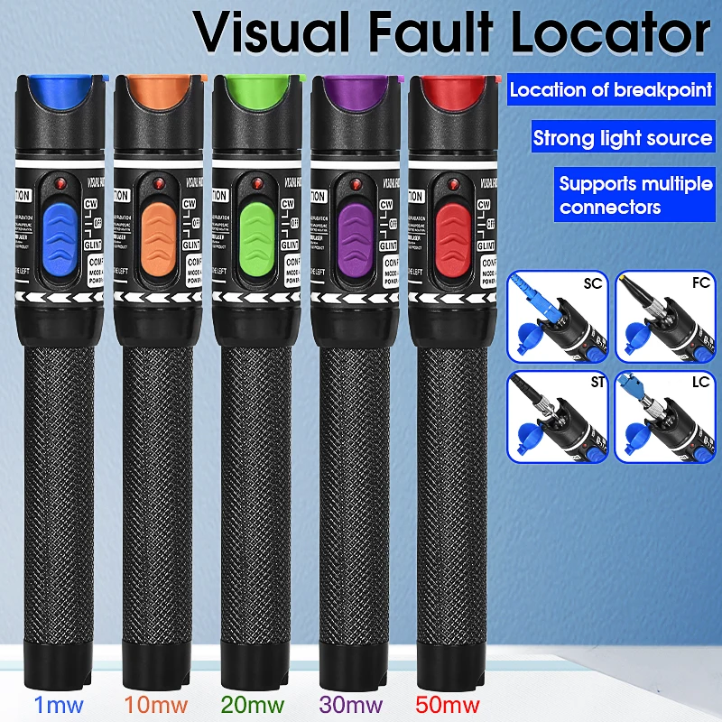 COMPTYCO 1/10/20/30/50MW Visual Fault Locator FTTH Fiber Optic Cable Tester SC/ST/FC 2.5MM Interface Optical Fiber Testing Tool
