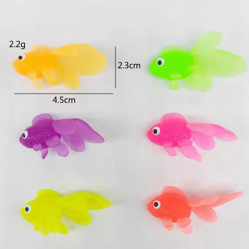 Simulation Small Goldfish Toys For Kids Bulk Party Favors Fish Tank Decoration Bathing Shower Fun Water Swimming Beach Gifts