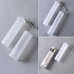 Transparent Portable Plastic Telescopic Pen Holder Pen Case Spiral Storage Container Calligraphy and Painting Supplies