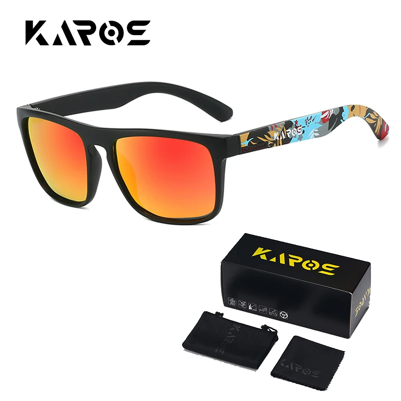 

KAROS Camouflage Frame Polarized Sunglasses Men Women Sport Outdoor Wraparound Goggles For Fishing Driving Hiking With Box