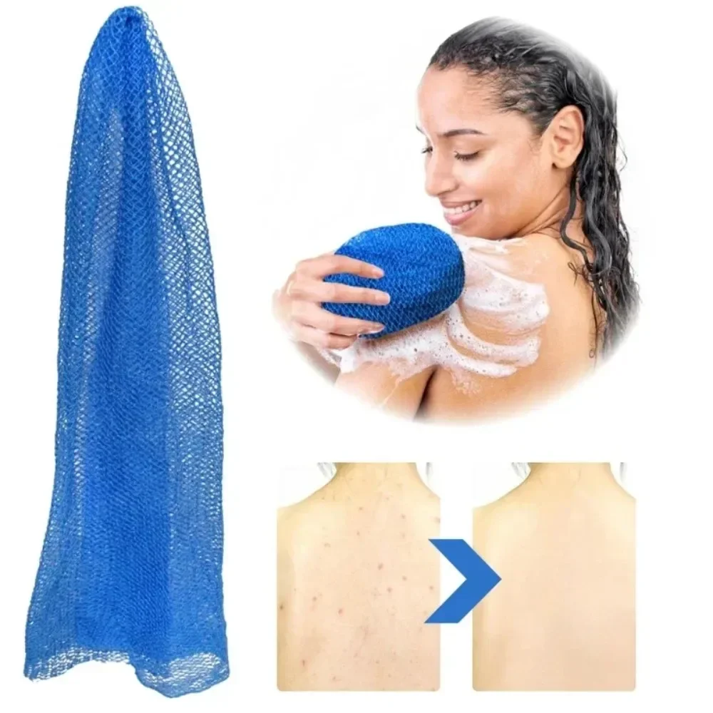 1Pcs Exfoliating Mesh African Net Bath Sponge Washcloth for Shower Skin Smoother Loofah Bast Wisp for Body Scrubber djampe
