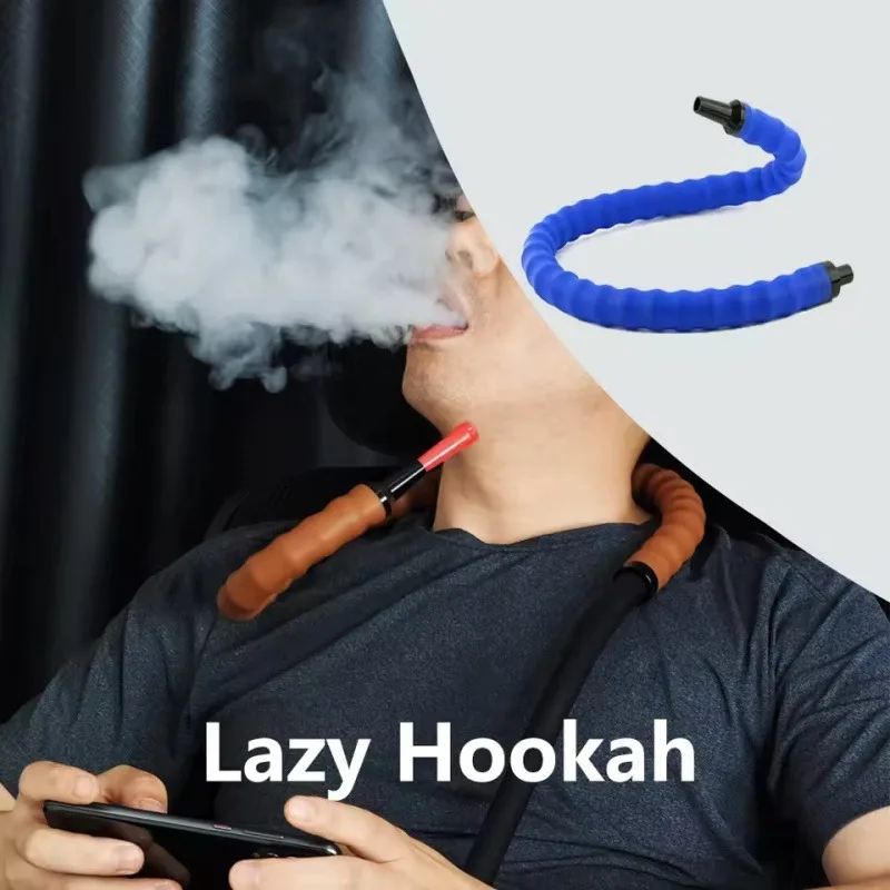 70cm Soft Touch Flexible Lazy Curved Hookah Handle Mouth Tip Free Your Hands Play Games and Smoking Shisha Chicha Accessories