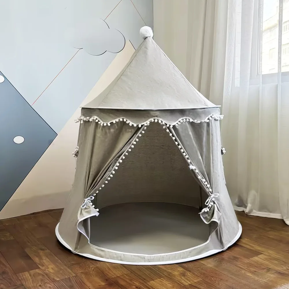 Grande tente tipi pour enfants, jouet pliant, château, maison de jeu, grande tente tipi, château de princesse, cadeaux d'extérieur pour enfants