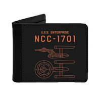 Star Uss Enterprise Ncc 1701 Schematic Men's Wallet Pu Leather Wallet Multifunction Credit Card Purse Theoriginalseries