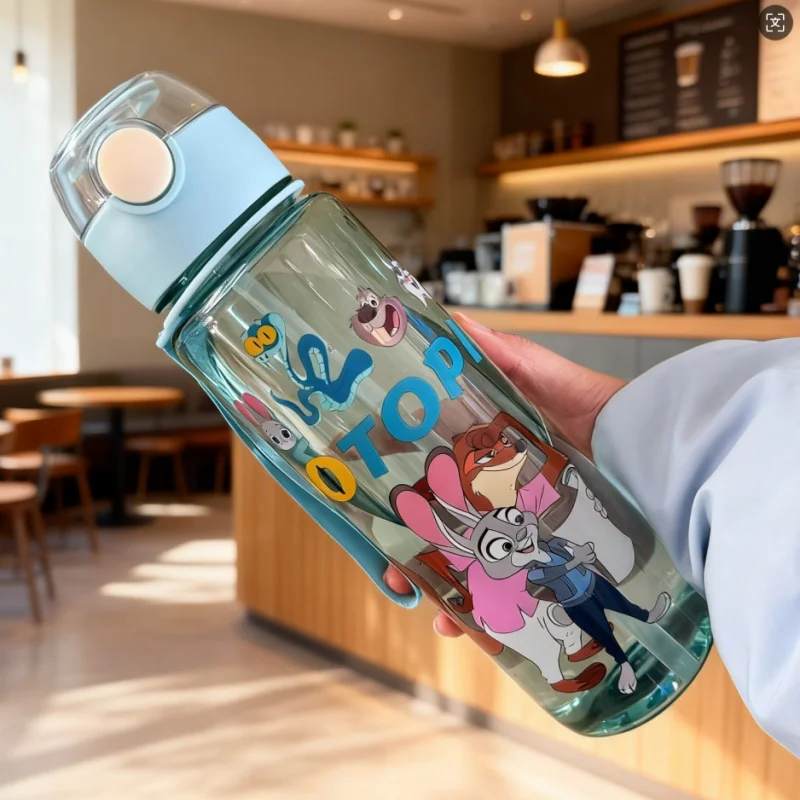 Disney Zootopia dubbelwandige geïsoleerde schattige waterfles - Judy Hopps Rabbit & Nick Wilde Fox Design 700 ml buiten lekvrij