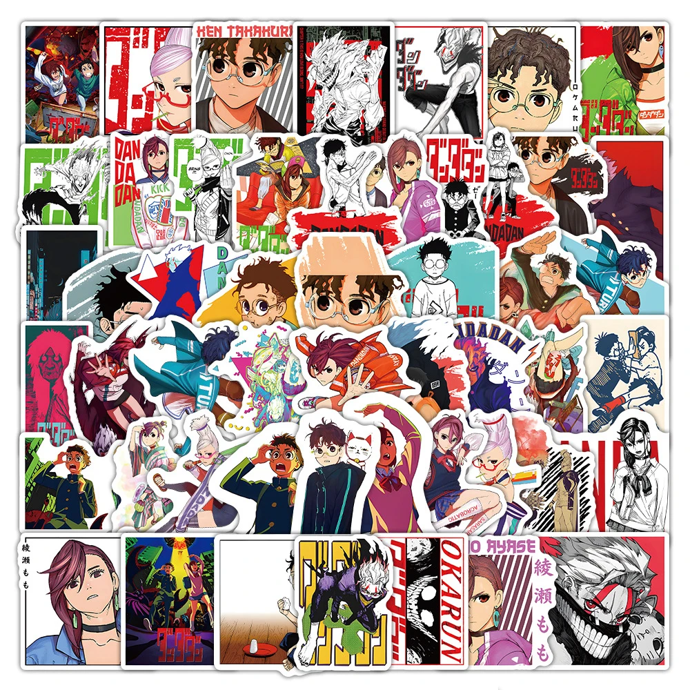 10/30/50pcs Dandadan Cartoon Anime Stickers Cool Graffiti PVC Decal Stationery Water Bottle Notebook Waterproof Sticker Kid Gift