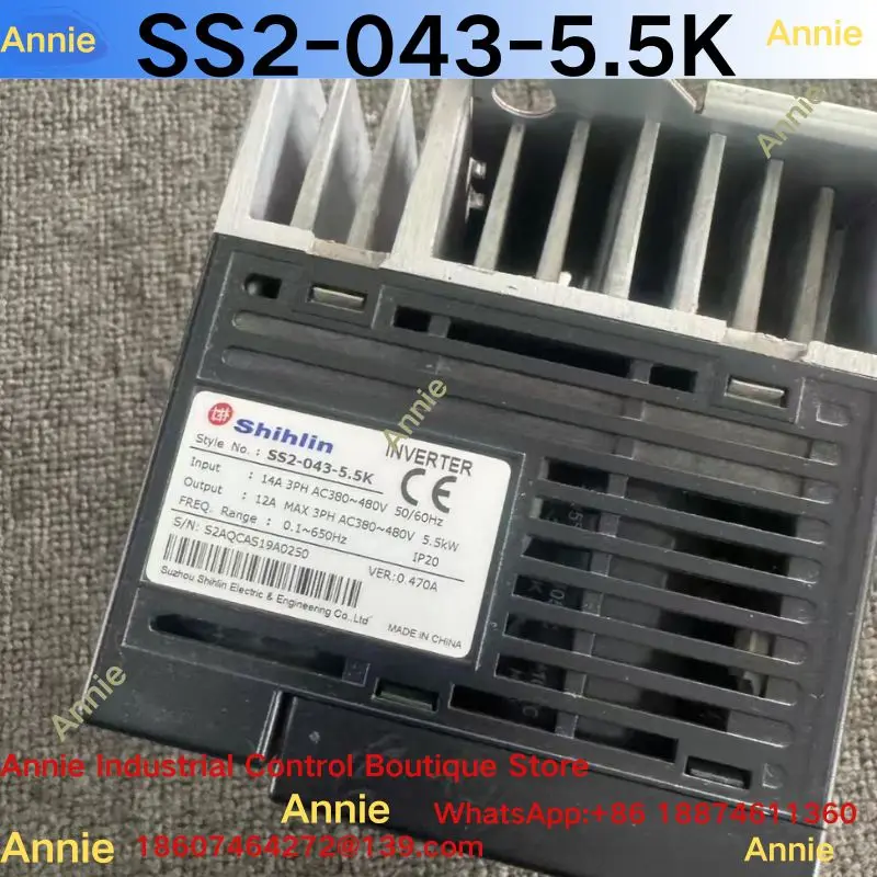 SS2-043-5.5K Three-Phase 380V Vector Frequency Converter 5.5KW Universal Speed Regulator for Industrial Use