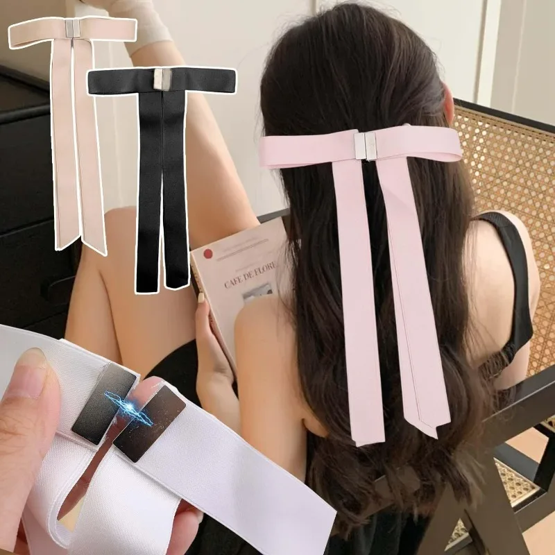 Magnetic Hair Clips Strong Hold Bow Butterfly Shaped Clip for Women Girls Thick Plastic Non Slip Elegant Hairstyle Accessories