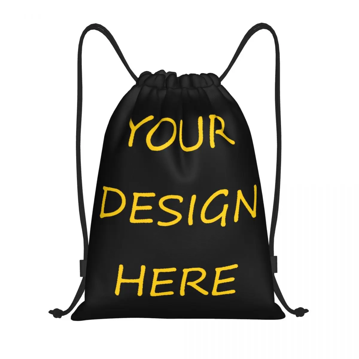 Custom Your Design Here Drawstring Backpack Women Men Sport Gym Sackpack Portable Training Bag Sack