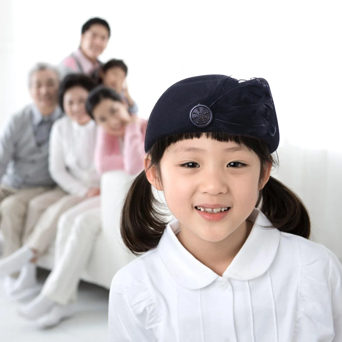 

Air Stewardess Hat Attendant Cap Costume Cosplay Party Prop Women Beret Retro Uniform Hat Accessory