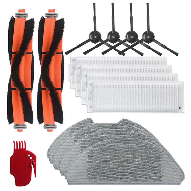 FNJK-для робота-пылесоса Xiaomi Mi 2 Pro Lite MJST1S MJSTL MJSTS MJST1SH, аксессуары для пылесоса, основная боковая щетка, тряпки для швабры