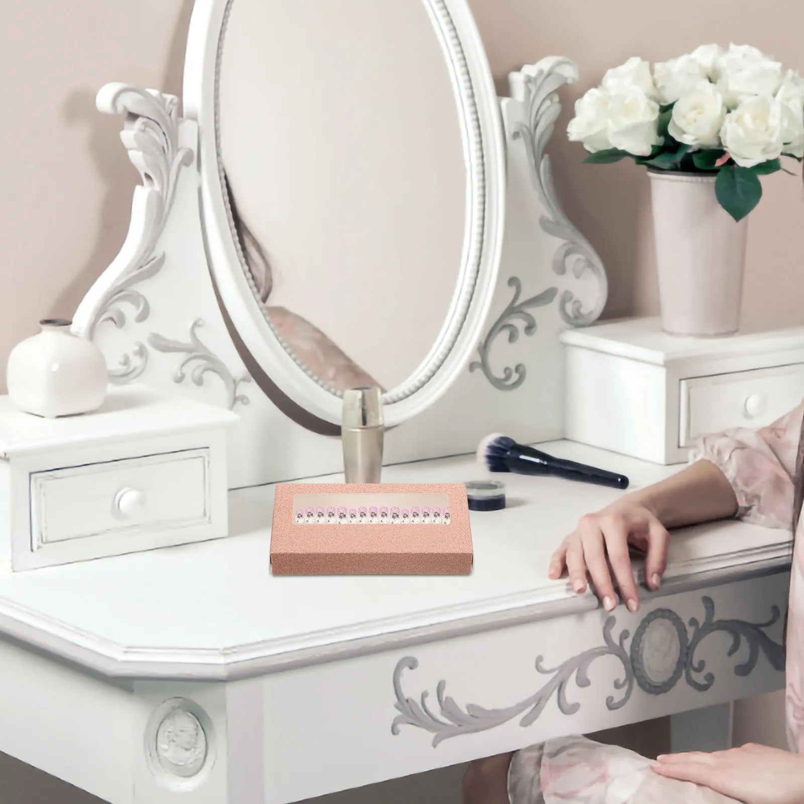 

Набор из 20 шт. изысканных прозрачных коробочек для хранения накладных ресниц с крышкой, безопасные, гигиеничные, портативные органайзеры для ресниц, пустые футляры для ресниц