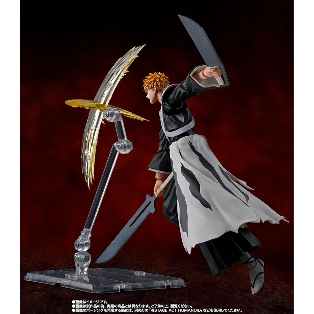 BANDAI S.H.Figuart BLEACH Kurosaki Ichigo Dual Zangetsu Ver. Figure Collectible Model Toys Action Doll