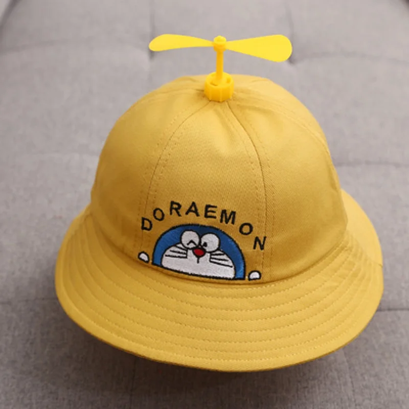 Doraemon Bucket Hat Cute Cartoon Anime Child Beach Round Cap Full