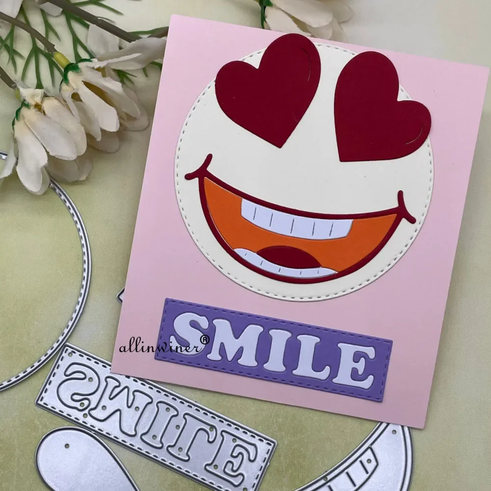 Smiling face decoration DIY Craft Metal Cutting Die Scrapbook Embossed Paper Card Album Craft Template Stencil Dies