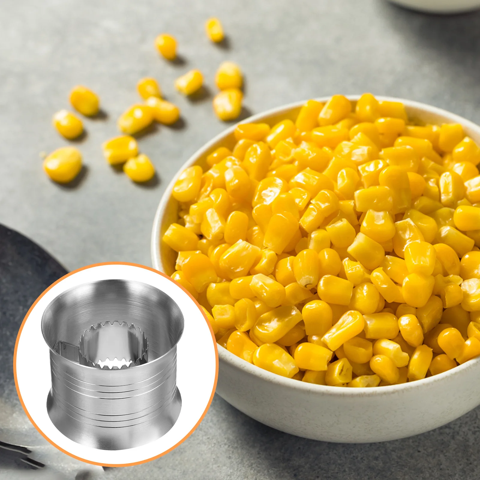 Práctico pelador de maíz, trilladora de maíz de acero inoxidable, trillado rápido, ahorro de tiempo para entusiastas de la cocina en el hogar, debe tener cocina