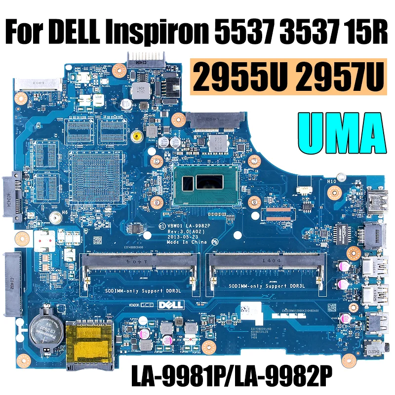Dell inspiron,5537, 3537,LA-9981P,15r,LA-9982P,2955u,2957u,i3, i5