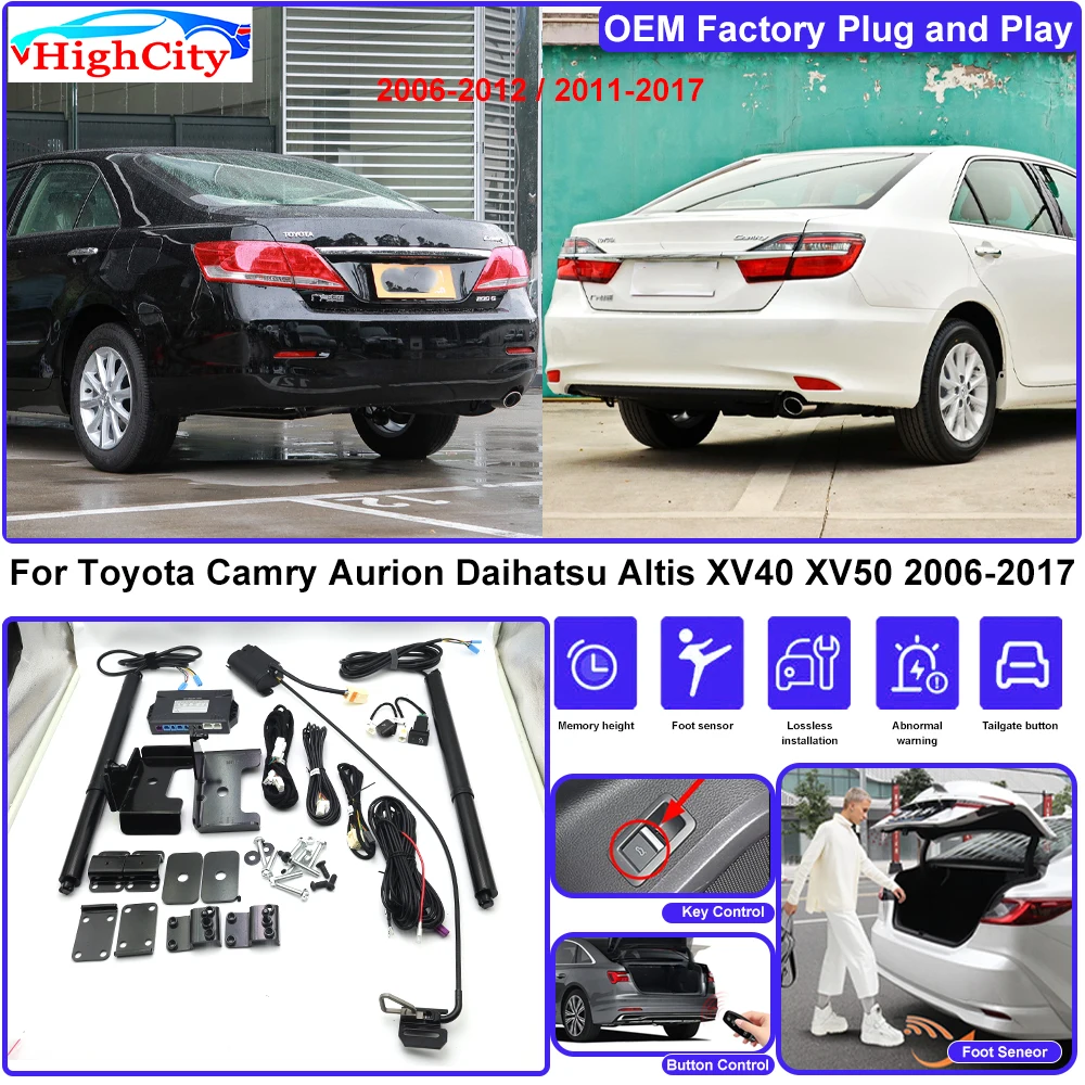 For Toyota Camry Aurion Daihatsu Altis XV40 XV50 Smart OEM Lifting Kit Trunk Electric Tail Gate Lift Powered Tailgate Liftgate