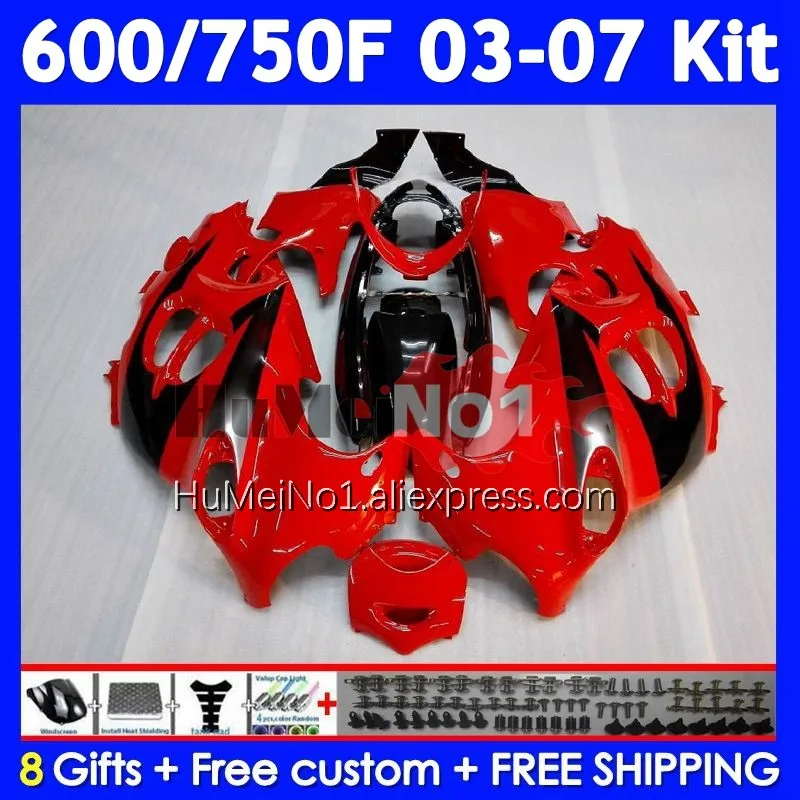 Kit For SUZUKI KATANA GSXF600 GSXF 600 750 115No.18 Stock red GSXF750 03 04 05 06 07 GSX600F 2003 2004 2005 2006 2007 Fairing