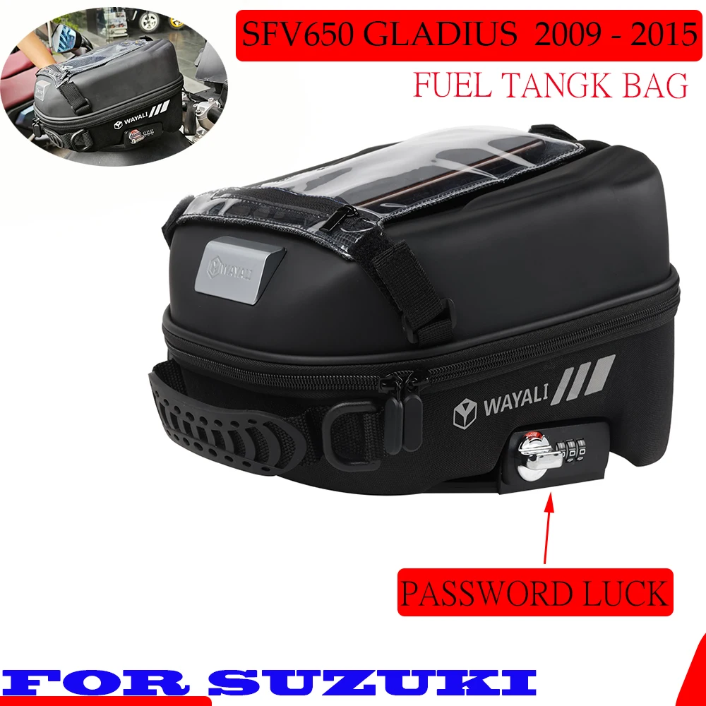 Voor Suzuki Sfv 650 Sfv650 Gladius 2009 2010 2011 2012 2013 2014 2015 Motorfiets Waterdichte Tanktas Rugzak Race Bagage