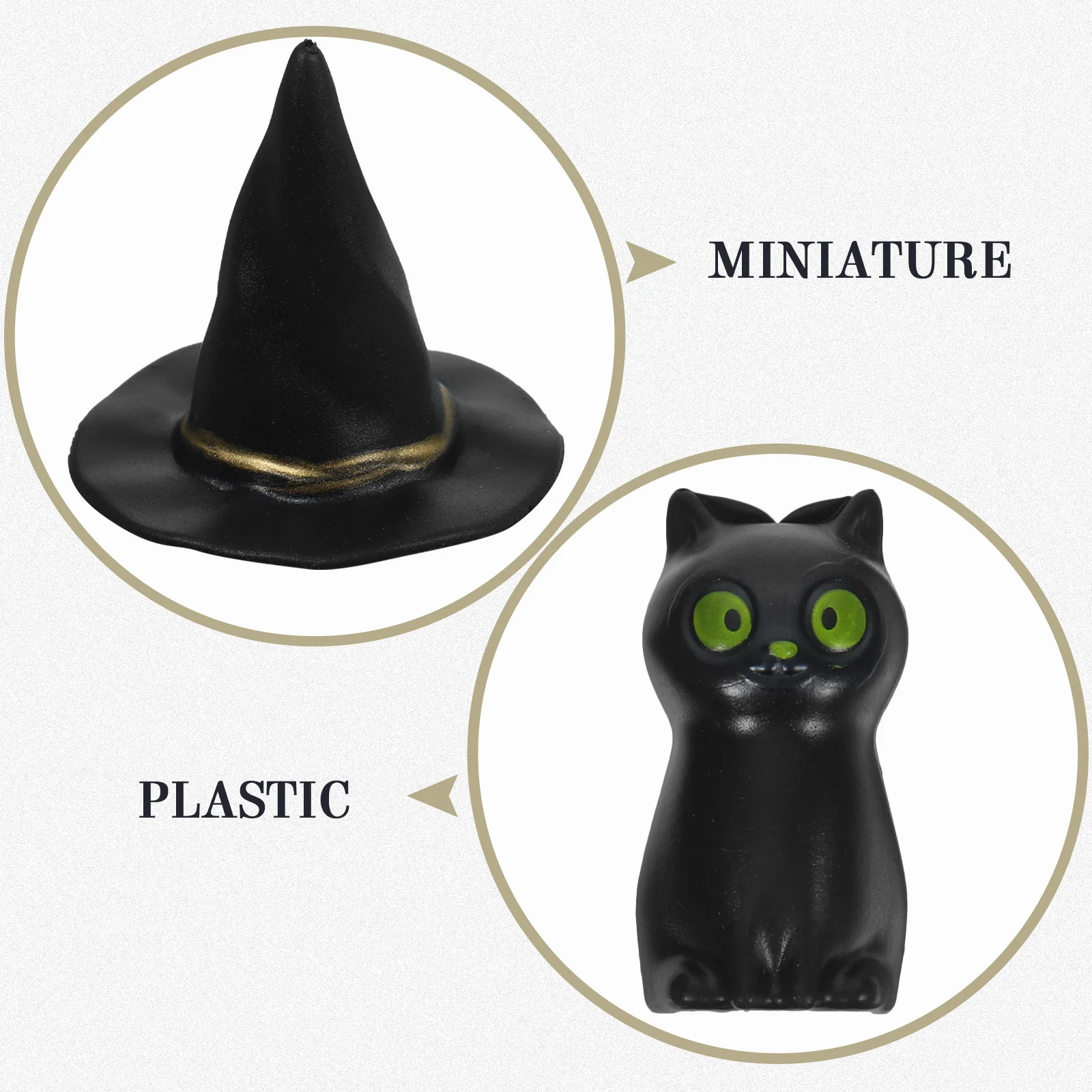 

1Set Halloween Miniature Witch Hats Skull Heads Boilers Spider Web Plastic Decorations Desktop Scene Party Ornaments Halloween