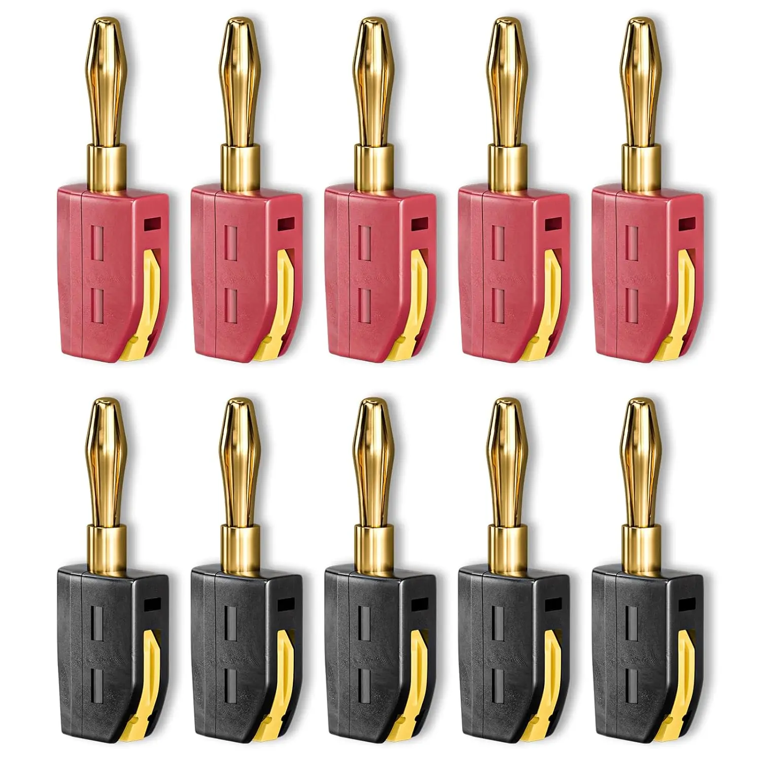 4mm Banana Plug High Current Quick Connect Gold-Plated 32A 10PCS Banana Connector