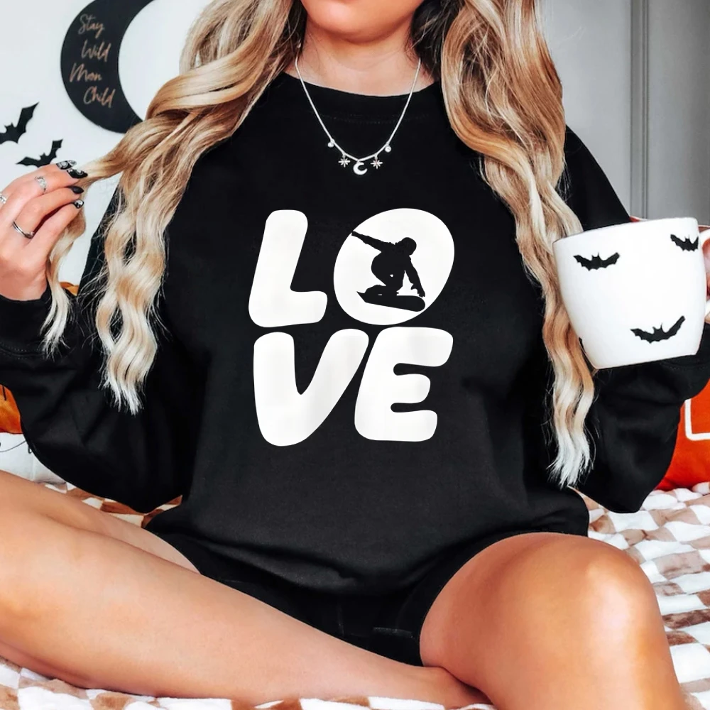 الحب الثلوج الصعود بلوزات هدية ل طاقم لوح التزلج Nec عارضة البلوز لارتداء اليومي فضفاض صالح لل Wemen الرجال ربيع الخريف