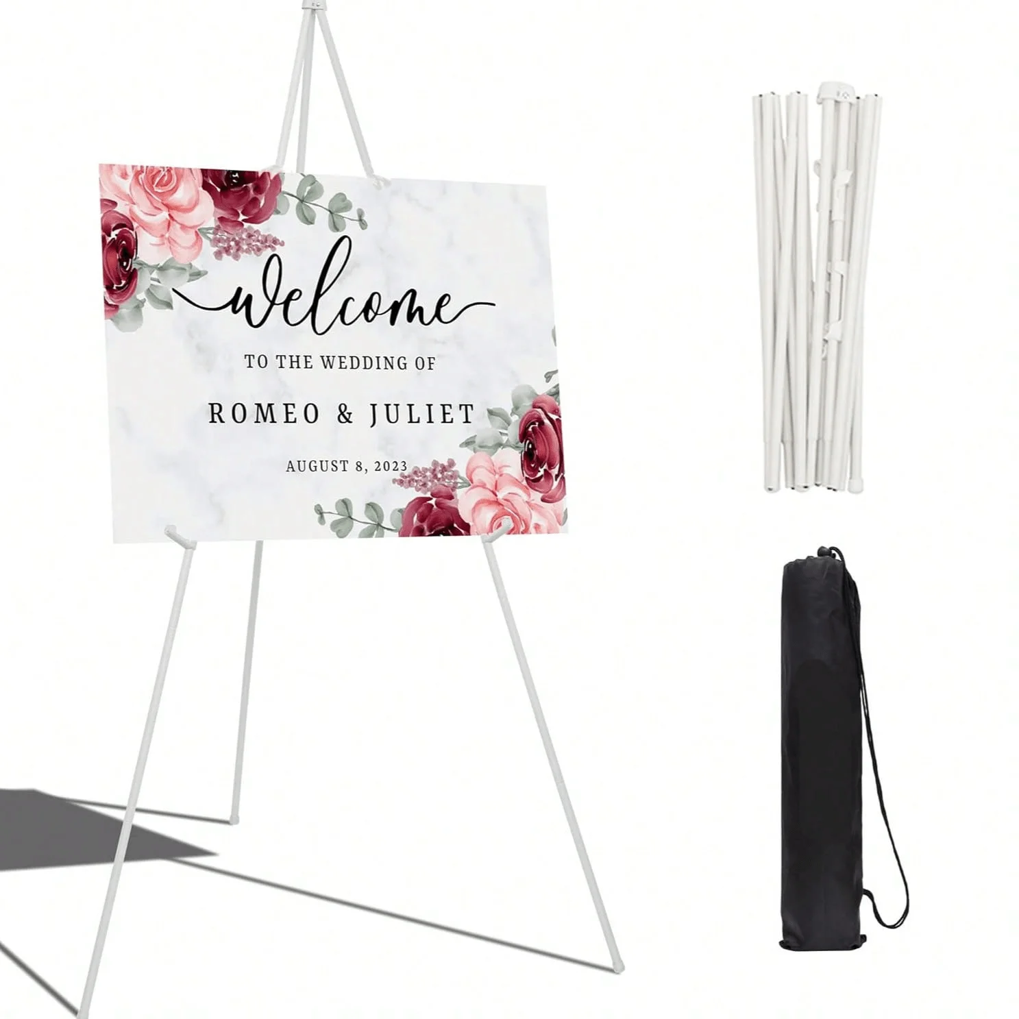 Tripod Tabletop Easel Stand, Lightweight Foldable Art Display Holder For Wedding Welcome Sign & Canvas Painting, Portable A-Frame Sign Stand For Party, Back To School Art Class, Halloween Event Decor & Pre- Craft Supply