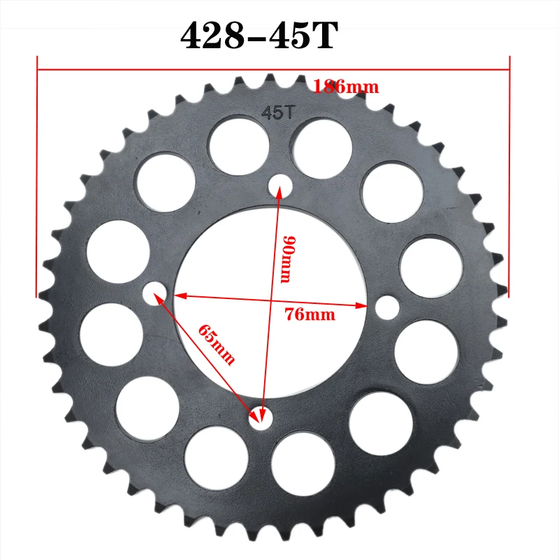 428โซ่35T/37T/39T/41T/43T/45T/48T ด้านหลังเฟืองเกียร์สำหรับ110cc 125cc 140cc จักรยานสกปรก Karts