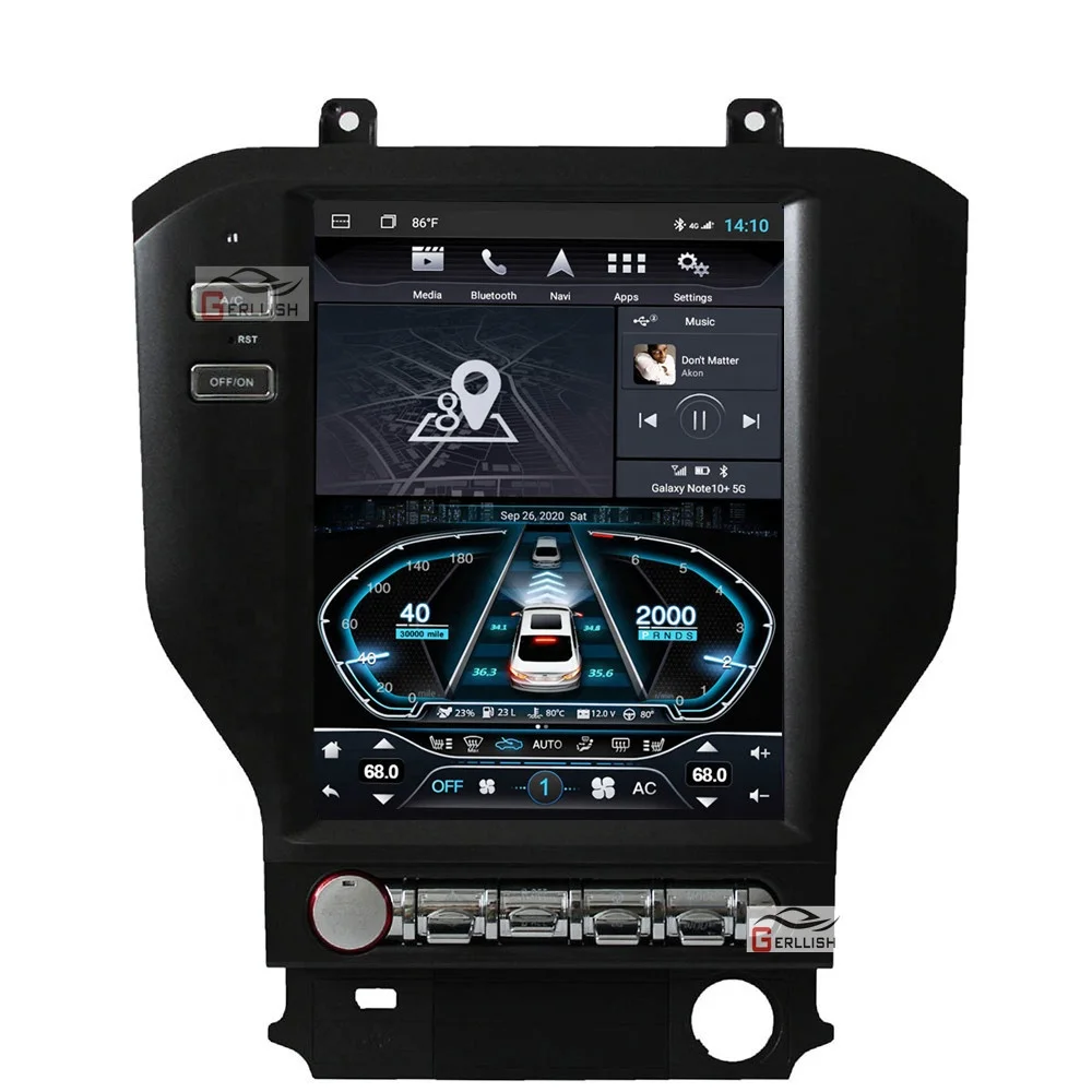 

IPS Touch Screen tes,la Style android car dvd player touch screen DVD Player Navigation for Ford Mustang 2015-2019 DSP multimedi