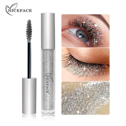 Mascara à paillettes de diamant, séchage rapide, extension de cils, maquillage, imperméable, longue durée, allonge les cils, noir, 4D