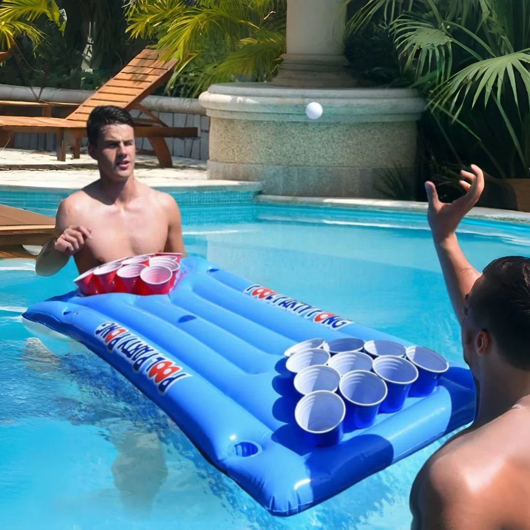 

Inflatable Swimming Pool Floating Row Cuphole Beer Table Water Lounge Chairs Portable Water Hammock Sleeping Bed
