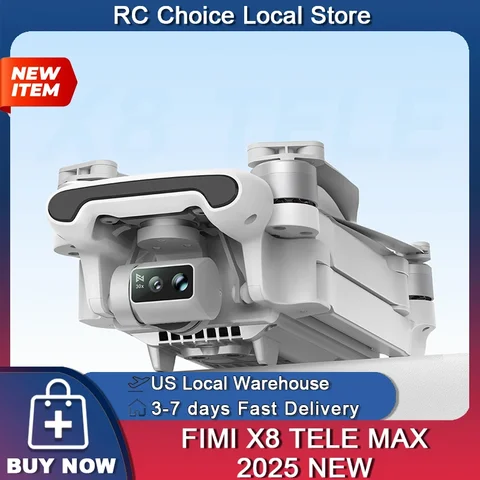 FIMI X8 Tele Max 4K Professional Drone Wide-Angle Tele Camera 30x Hybrid Zoom 3-axis Gimbal AI Super Night Video RC Quadcopter
