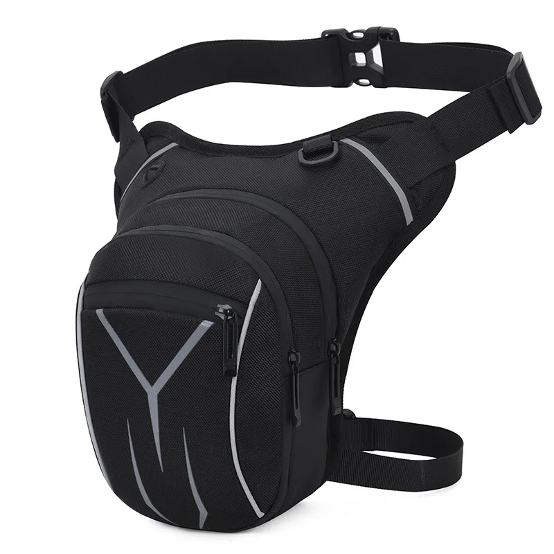 New Motorcycle Leg Side Bag Outdoor Casual Waist Bags Motorbike Mobile Phone Purse Hip Bum Pack Motorcycle Equipment Black