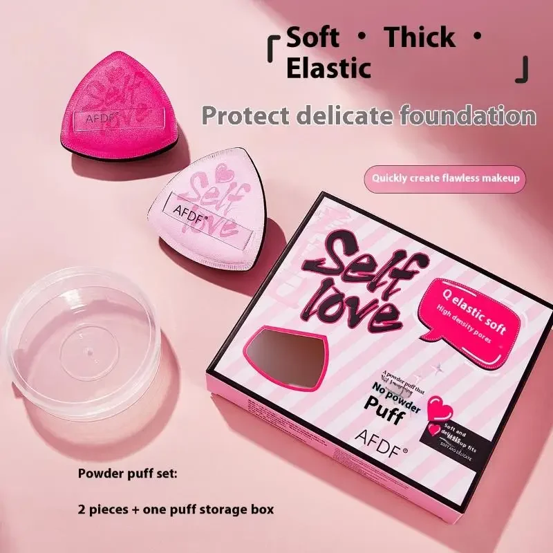 Soft Skin-Friendly Dual-Use Triangle Air Cushion Sponge Makeup Tool Set Compact Puff Sponge For Beauty Makeup
