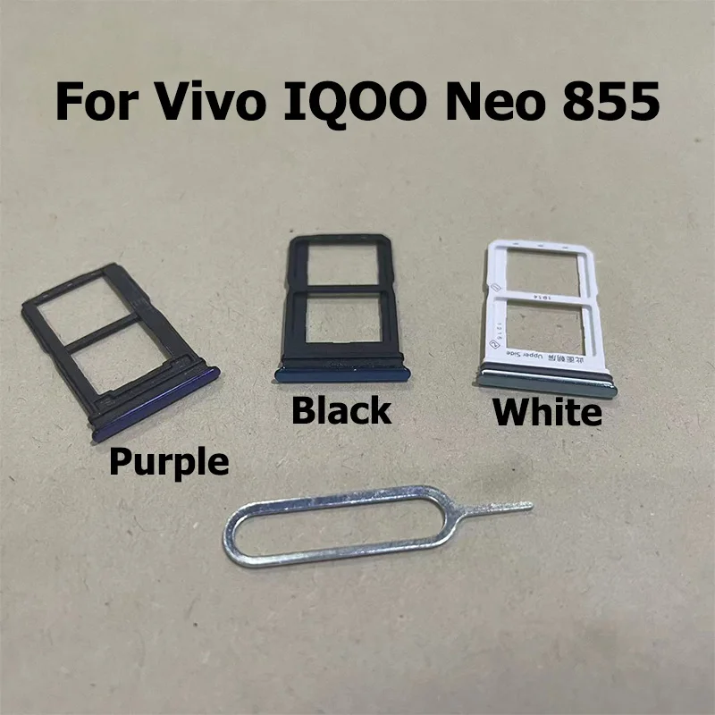 New For Vivo iQOO Neo 855 Sim Card Socket Slot Tray Reader Holder Connector Micro SD Adapter Container Repair Parts