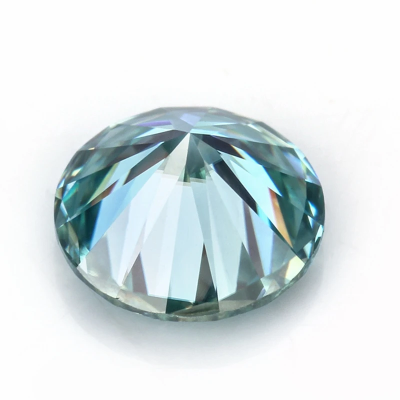Zertifizierter Großhandel für blaue Moissanit-Diamanten im Brillantschliff, lose Moissanit-Edelsteine für Schmuck mit Gutachten – Detail 6
