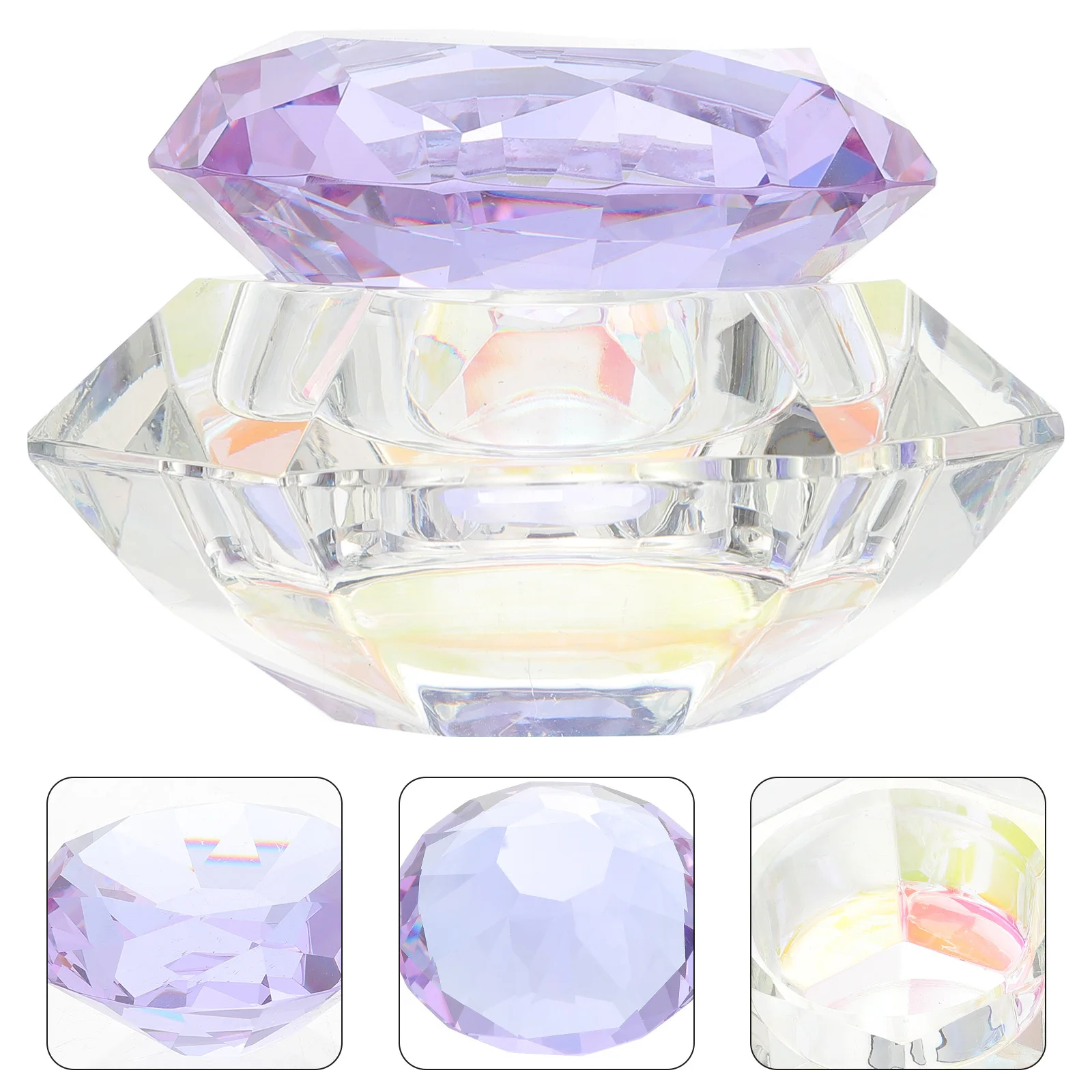 

Crystal Glass Nail Art Bowl Durable Refillable Clear Container Perfect for Salon and Personal Use Nail Art Bowl