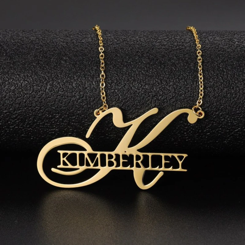 Customized Japanese Katakana Name Necklace Stainless Steel Pendant Necklace Personalized Japanese Nameplate Necklace Fashion Jew